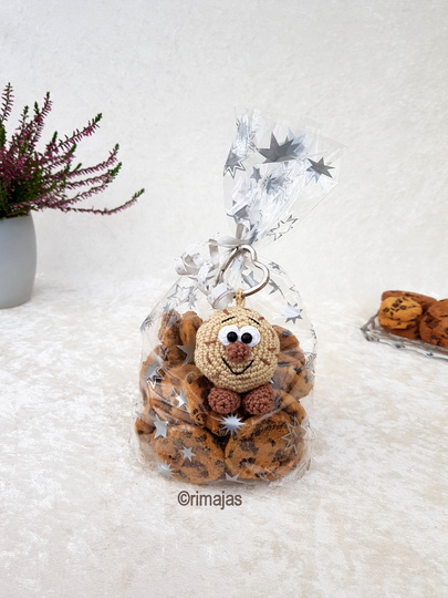 Häkelanleitung / Schlüsselanhänger - Krümel - das Cookie / für Wollreste