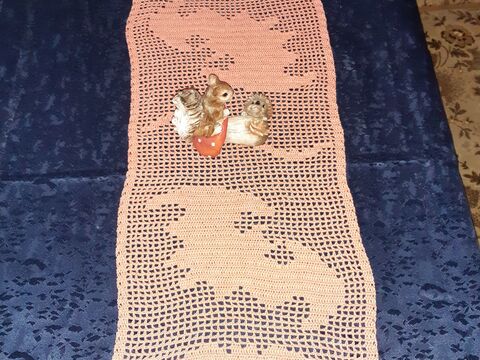 Anleitung Tischläufer Herbst "Fledermaus" häkeln