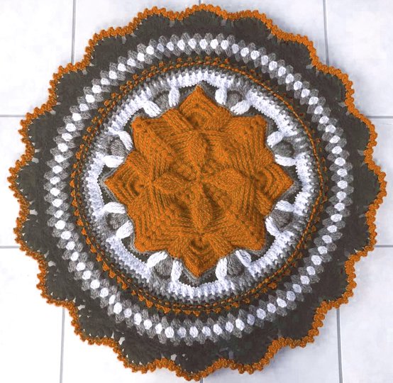 Runder Teppich Reliefstern