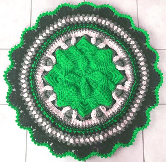 Runder Teppich Reliefstern