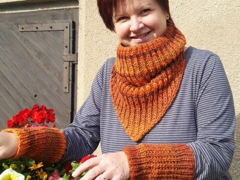 Set aus Loop und Pulswärmer