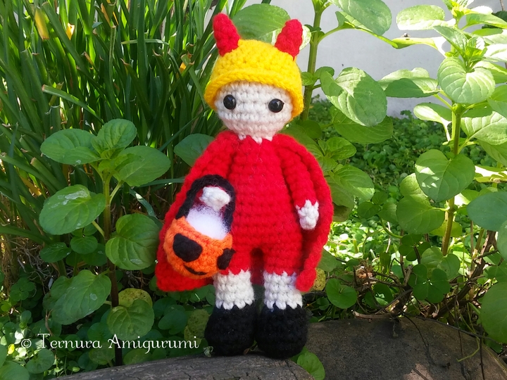 Häkelanleitung Halloween-Teufel PDF Ternura Amigurumi