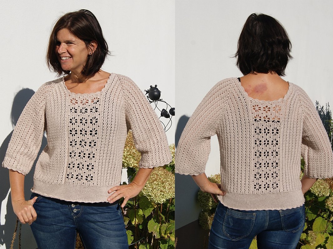 Häkelshirt LUXOR (Gr. S/M, L/XL, leicht an alle Größen anzupassen)