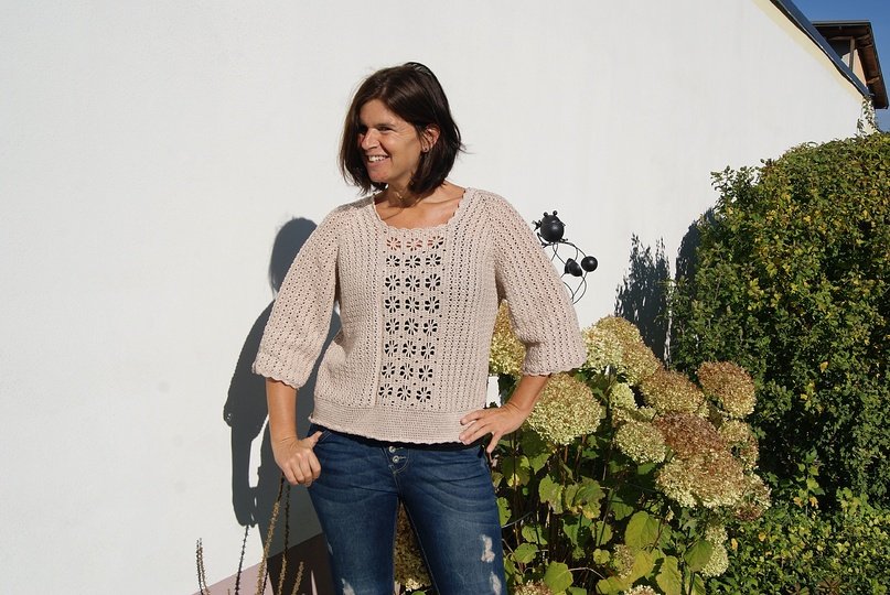 Häkelshirt LUXOR (Gr. S/M, L/XL, leicht an alle Größen anzupassen)