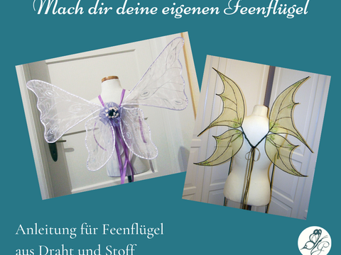Anleitung Feenflügel aus Draht und Stoff