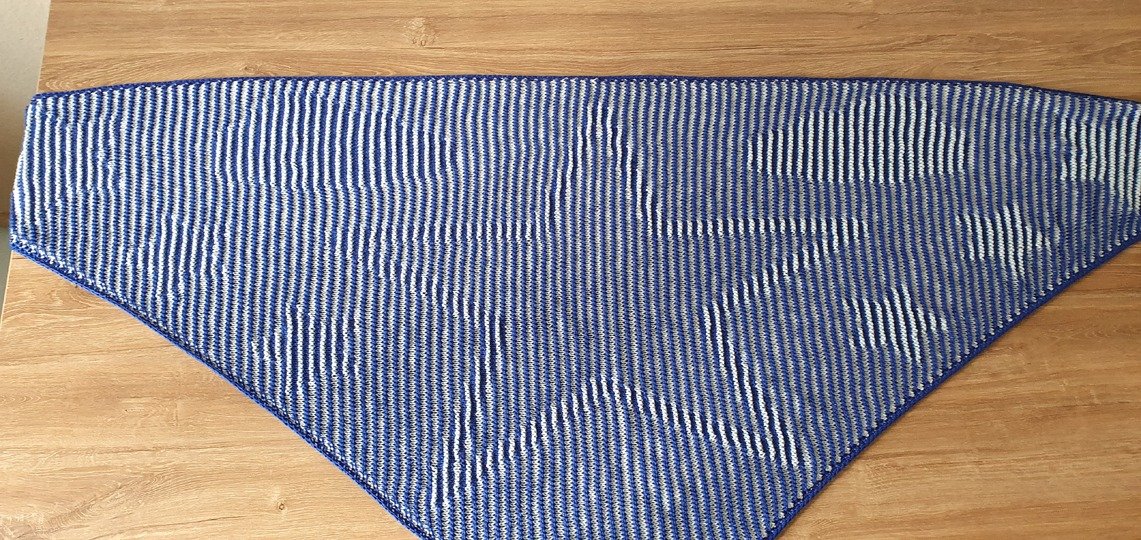 Stars and Clouds, Shadow Knitting, Illusion Knitting, Motif Shawl