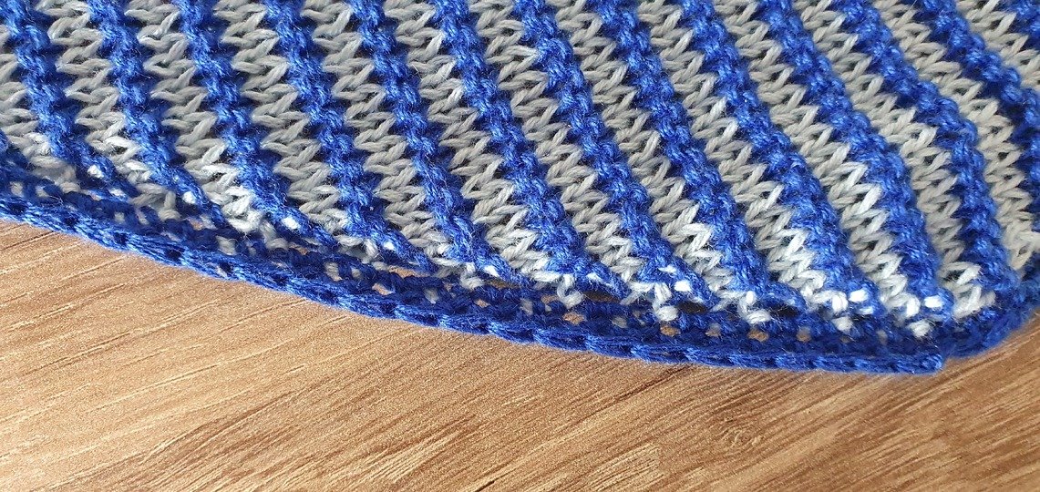 Sterne und Wolken, Schattenstricken, Illusionsstricken, Motivtuch