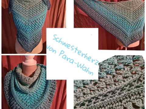 Anleitung Schwesterherz - Dreieckstuch und asymmetrisches Tuch