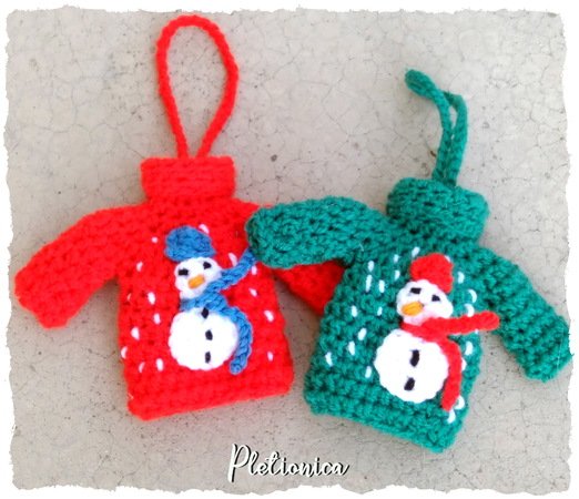 Pattern Ugly Christmas sweater ornament