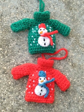Pattern Ugly Christmas sweater ornament