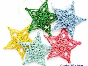 Crochet Pattern Christmas Star Ornaments (4)