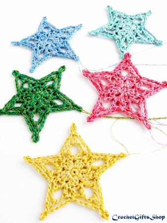 Crochet Pattern Christmas Star Ornaments (4)