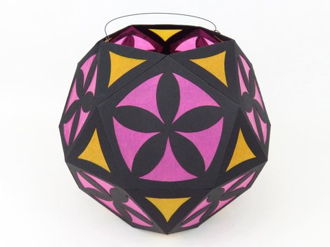 Runde St. Martins-Laterne mit Blumen – Bastelanleitung und Vorlagen