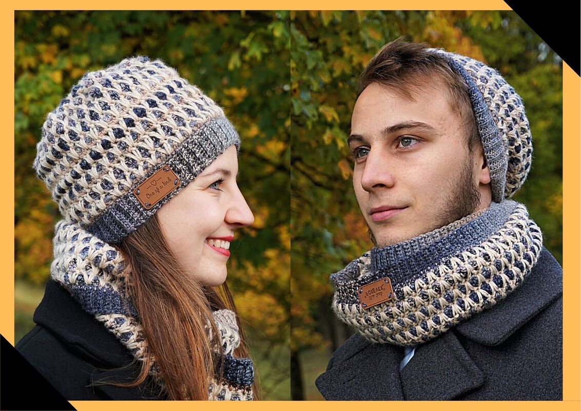 *Herbstglück* Anleitung zum Häkel, kuschlige Mütze und passender Loop