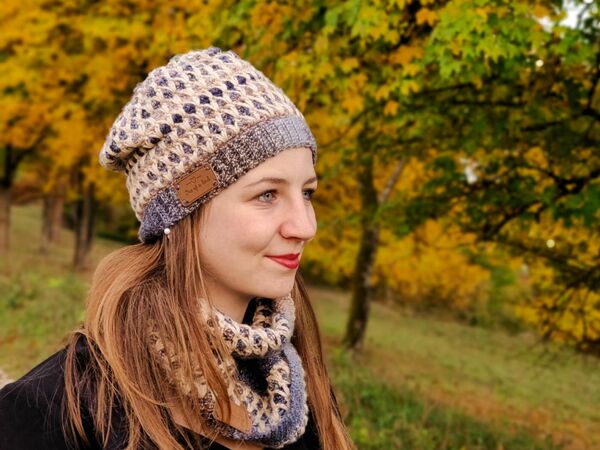 *Herbstglück* Anleitung zum Häkel, kuschlige Mütze und passender Loop