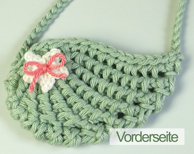 Flügeltäschchen mit Maus – Häkelanleitung für Weihnachten, Geschenke & Deko