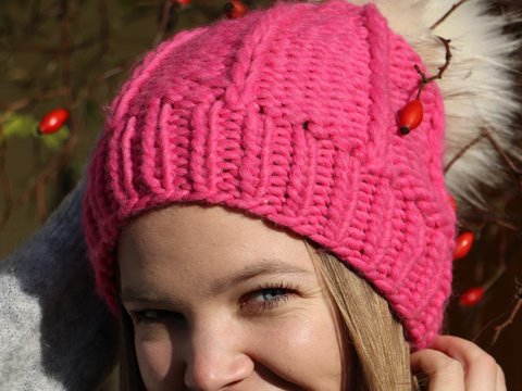 Anleitung Mütze pink
