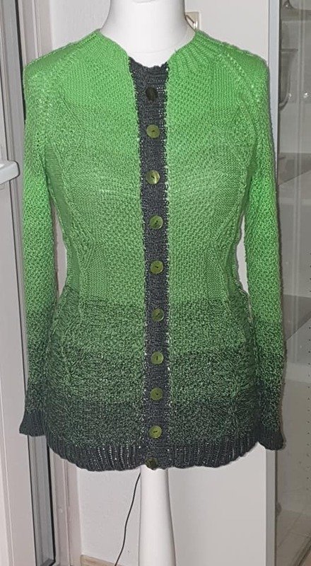 Anleitung RVO-Aran-Jacke mit keltischem Muster "nordische See" Größe S-XXXL - Bild 4