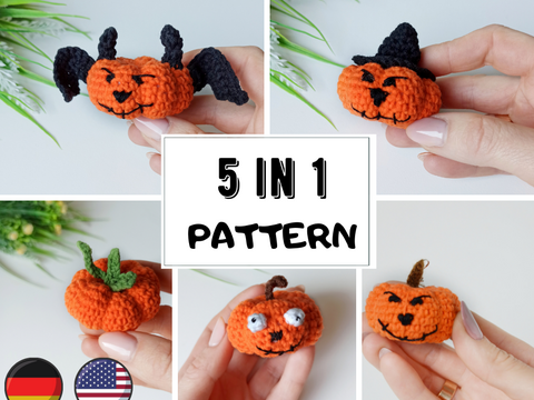 Halloween pumpkin crochet pattern 5 in 1