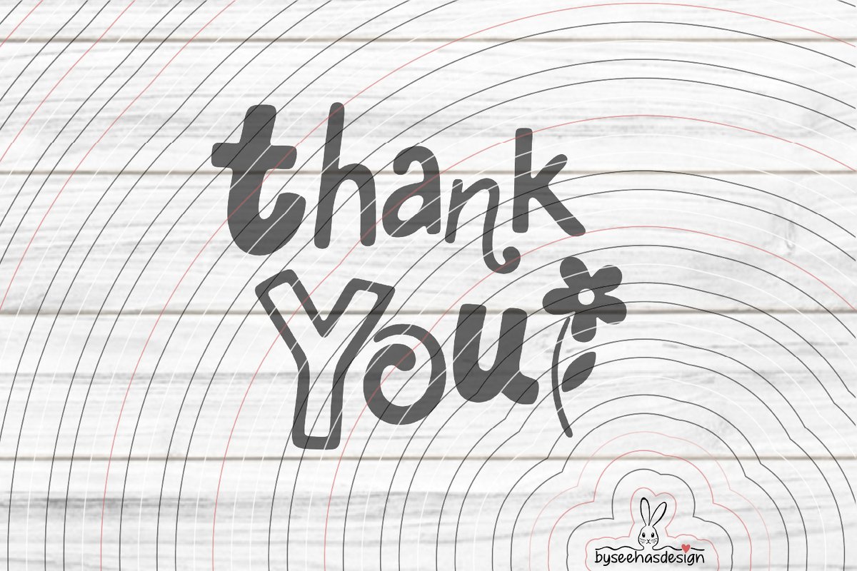 Thank You Plotterdatei SVG DXF - Bild 2