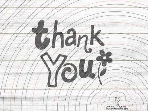 Thank You Plotterdatei SVG DXF