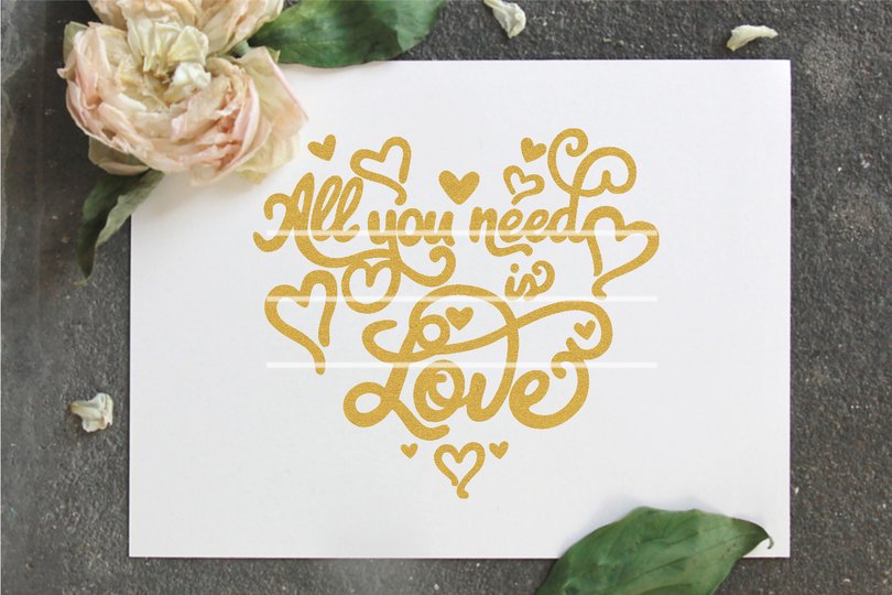 All You need is Love Plotterdatei SVG DXF