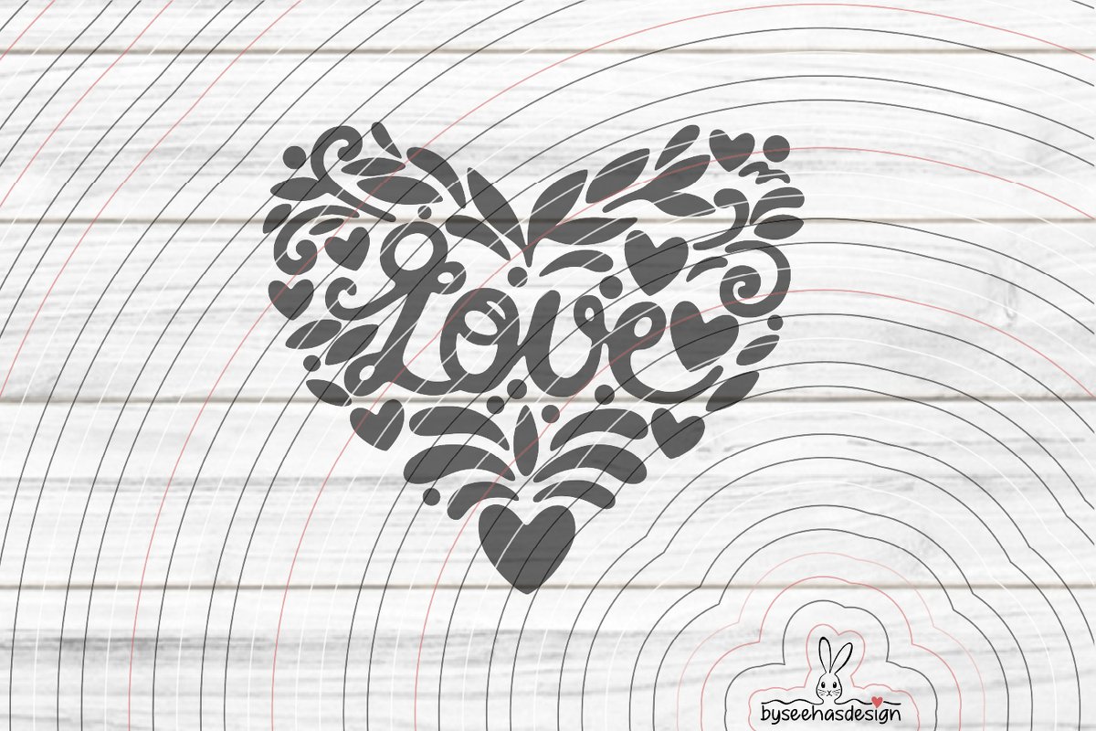 Herz Love Plotterdatei SVG DXF - Bild 2