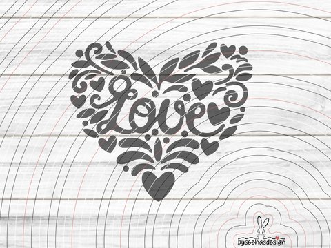 Herz Love Plotterdatei SVG DXF