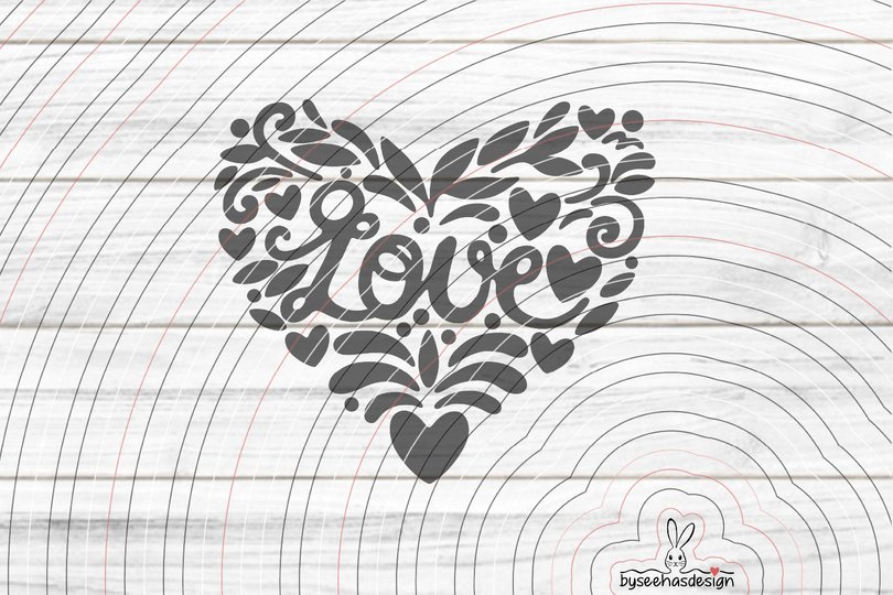 Herz Love Plotterdatei SVG DXF