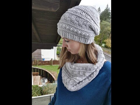 Anleitung "Merlin" Mütze+Mini-Loop