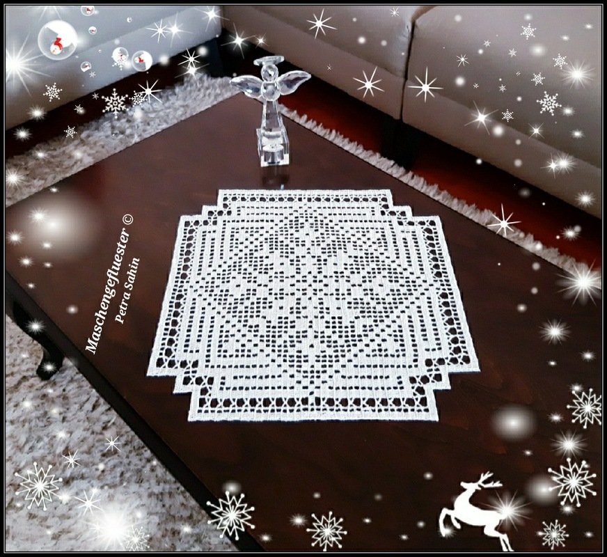 Winter / Weihnacht's Deckchen " Schneekristall "