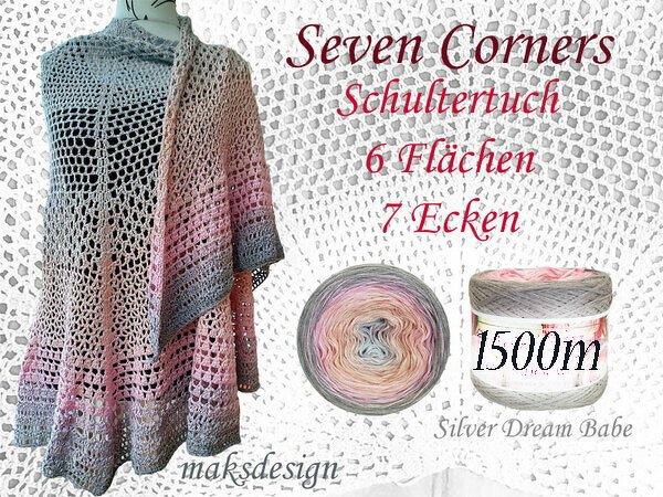 Häkelanleitung Schultertuch Seven Corners