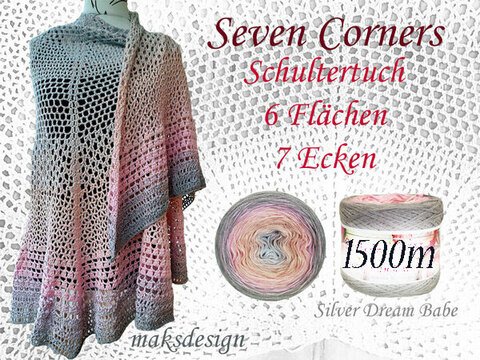Häkelanleitung Schultertuch Seven Corners