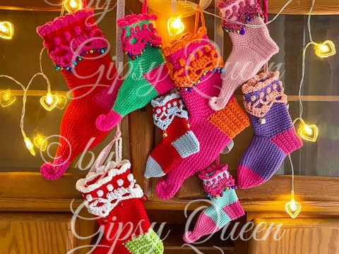 Häkelanleitung Elfenstrumpf – DIY Weihnachtsstrumpf in 3 Größen, inklusive