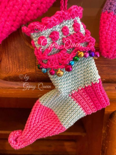 Häkelanleitung Elfenstrumpf – DIY Weihnachtsstrumpf in 3 Größen, inklusive