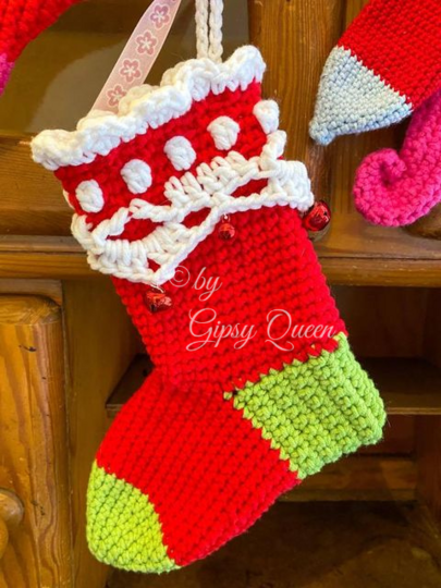 Häkelanleitung Elfenstrumpf – DIY Weihnachtsstrumpf in 3 Größen, inklusive