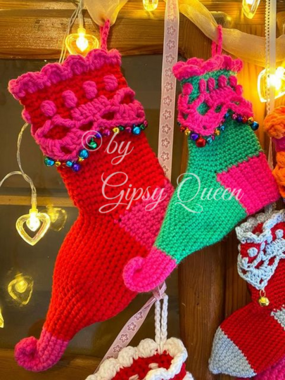 Häkelanleitung Elfenstrumpf – DIY Weihnachtsstrumpf in 3 Größen, inklusive