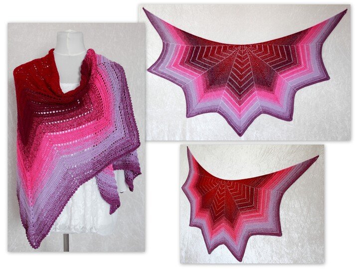 Häkelanleitung Tuch // Cape // Umhang Aura