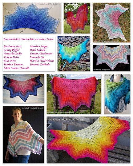 Häkelanleitung Tuch // Cape // Umhang Aura