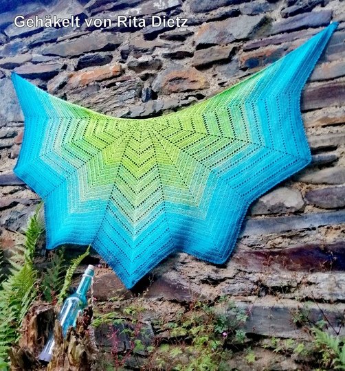 Häkelanleitung Tuch // Cape // Umhang Aura