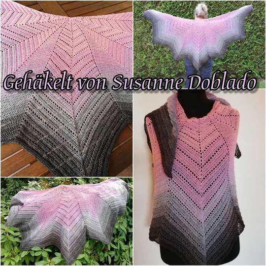 Häkelanleitung Tuch // Cape // Umhang Aura