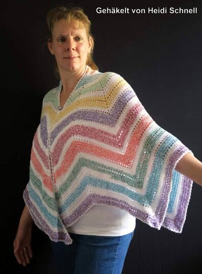 Häkelanleitung Tuch // Cape // Umhang Aura