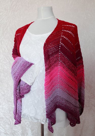 Häkelanleitung Tuch // Cape // Umhang Aura