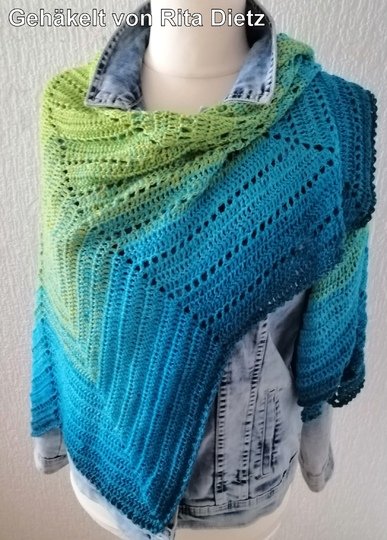 Häkelanleitung Tuch // Cape // Umhang Aura