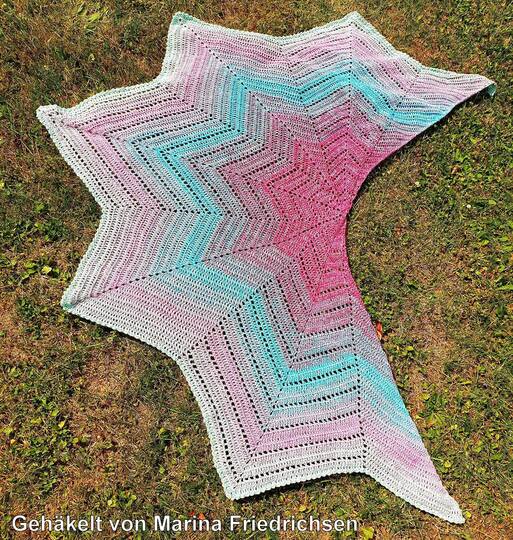 Häkelanleitung Tuch // Cape // Umhang Aura