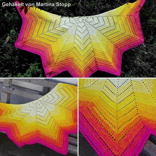 Häkelanleitung Tuch // Cape // Umhang Aura