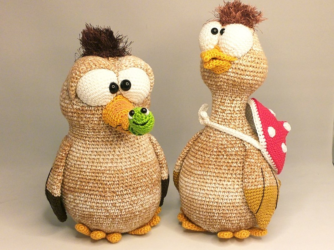 Häkelanleitung "EDD und FRED" Die bekloppten Vögel