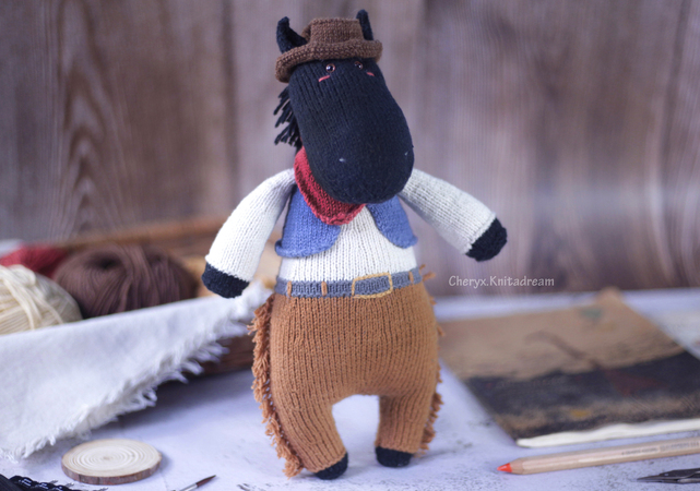 My cowboy horse Finn (PDF knitting pattern)