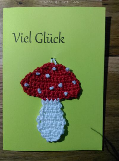 Anleitung Fliegenpilz - Karte "Viel Glück"