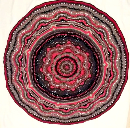 Häkelanleitung Teppich Mandala "Herzfrequenz"